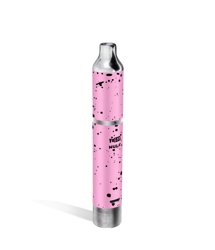 Pink Black Spatter back view Wulf Mods Evolve Plus Concentrate Vaporizer on white background