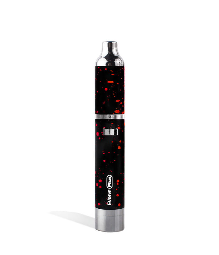 Black Red Spatter Wulf Mods Evolve Plus Concentrate Vaporizer on white background