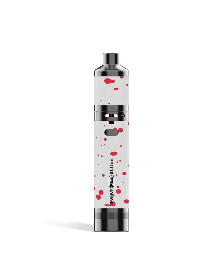 White Red Spatter wax mode Wulf Mods Evolve Plus XL Duo 2-in-1 Kit on white background