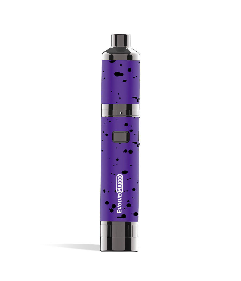 Purple Black Spatter wax pen Wulf Mods Evolve Maxxx 3 in 1 Kit on white background