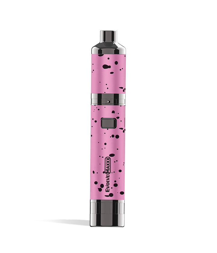 Pink Black Spatter wax pen Wulf Mods Evolve Maxxx 3 in 1 Kit on white background