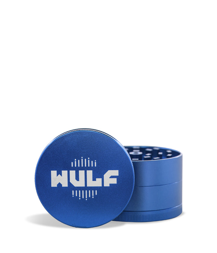 Blue Wulf Mods 65mm 4pc Grinder Front View on White Background