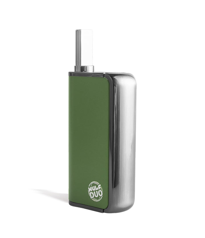 Green side view Wulf Mods Duo 2 in 1 Cartridge Vaporizer on white background