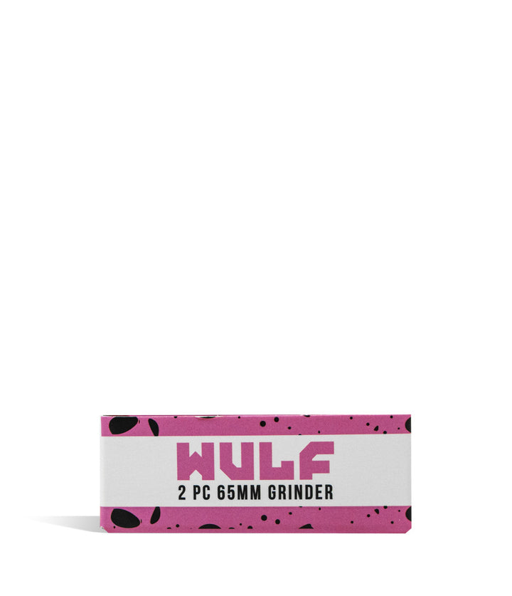 Pink Black Spatter Wulf Mods 2pc 65mm Spatter Grinder Packaging Front View on White Background