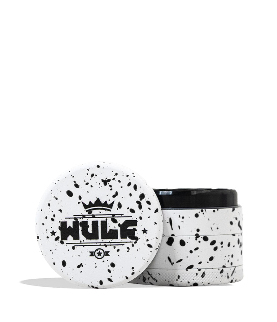 White Black Spatter Wulf Mods 4pc 65mm Spatter Grinder on white background