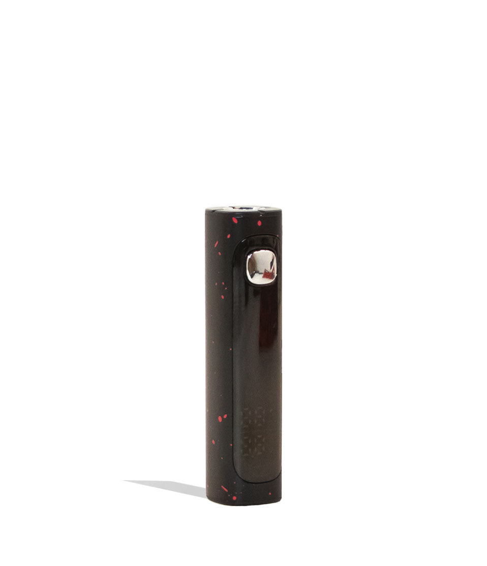 Black Red Spatter Wulf Mods Pro Digit Variable Voltage Battery Side View on White Background