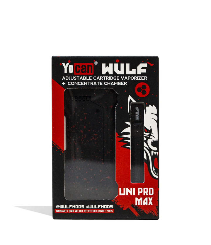 Black Red Spatter packaging Wulf Mods UNI Pro Max Concentrate Kit on white background