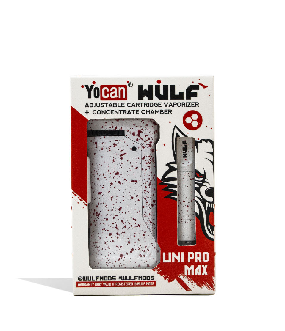 White Red Spatter packaging Wulf Mods UNI Pro Max Concentrate Kit on white background